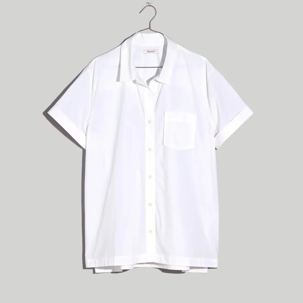 Madewell classic button down lightweight white shirt - Picture 4 of 13